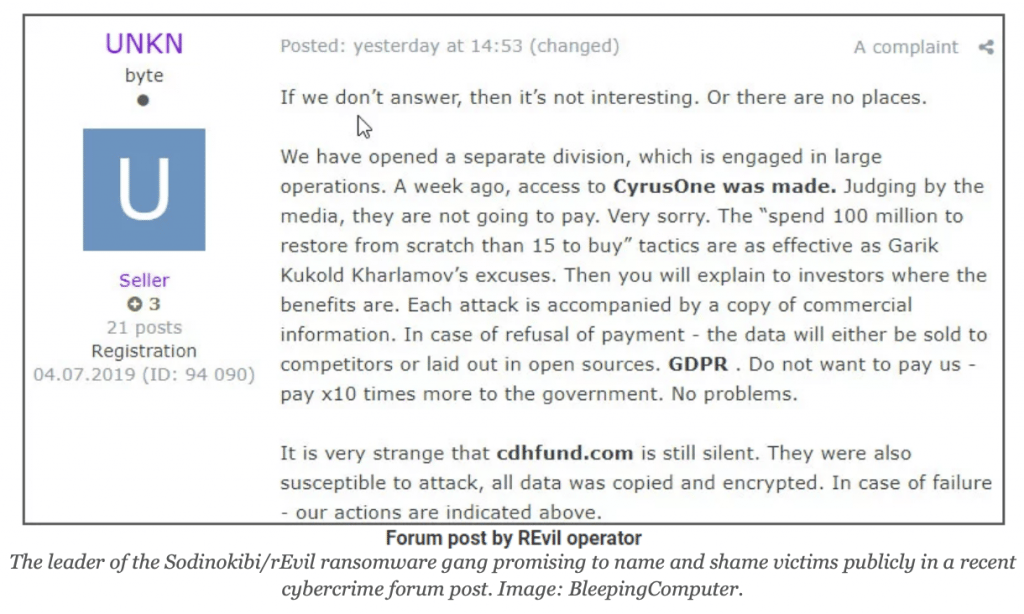 data release threat