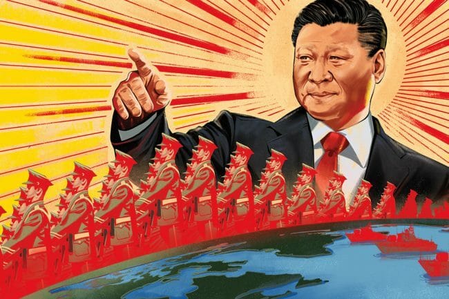 xi jinping china defense propaganda maoist jonathan bartlett illustration article