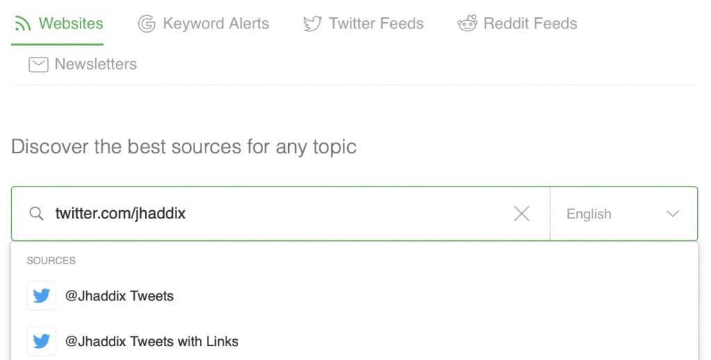 feedly twitter