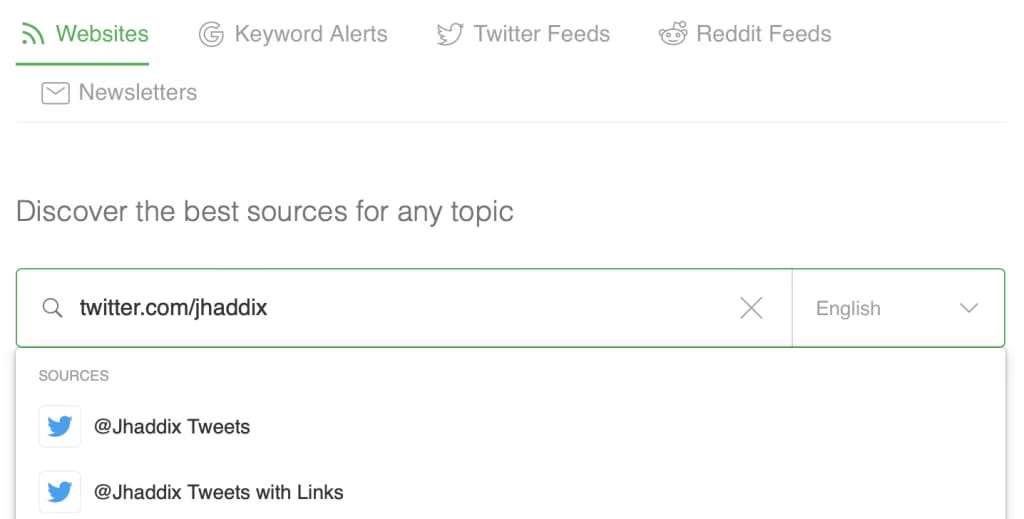 feedly twitter