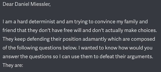 determinism question