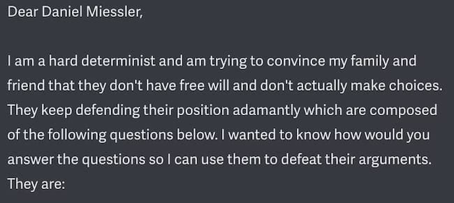 determinism question