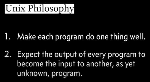 unix philosophy