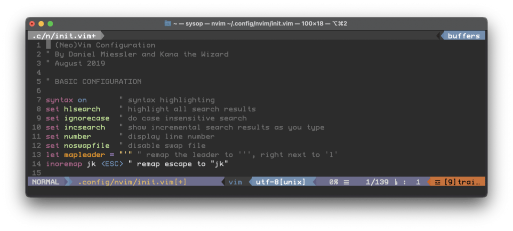 vim config
