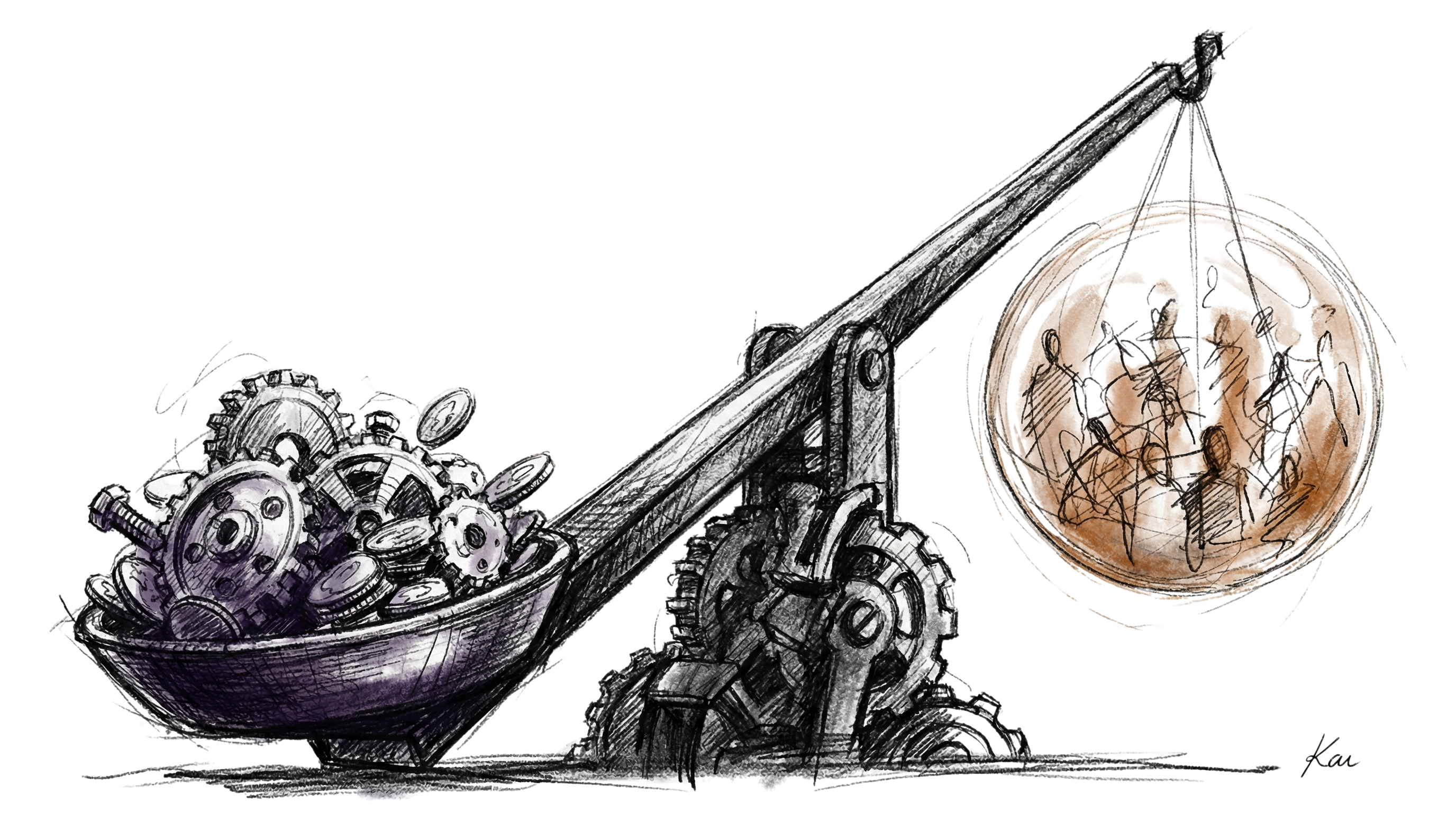 The actual bubble is human labor