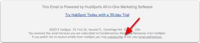 hubspot-unsubscribe