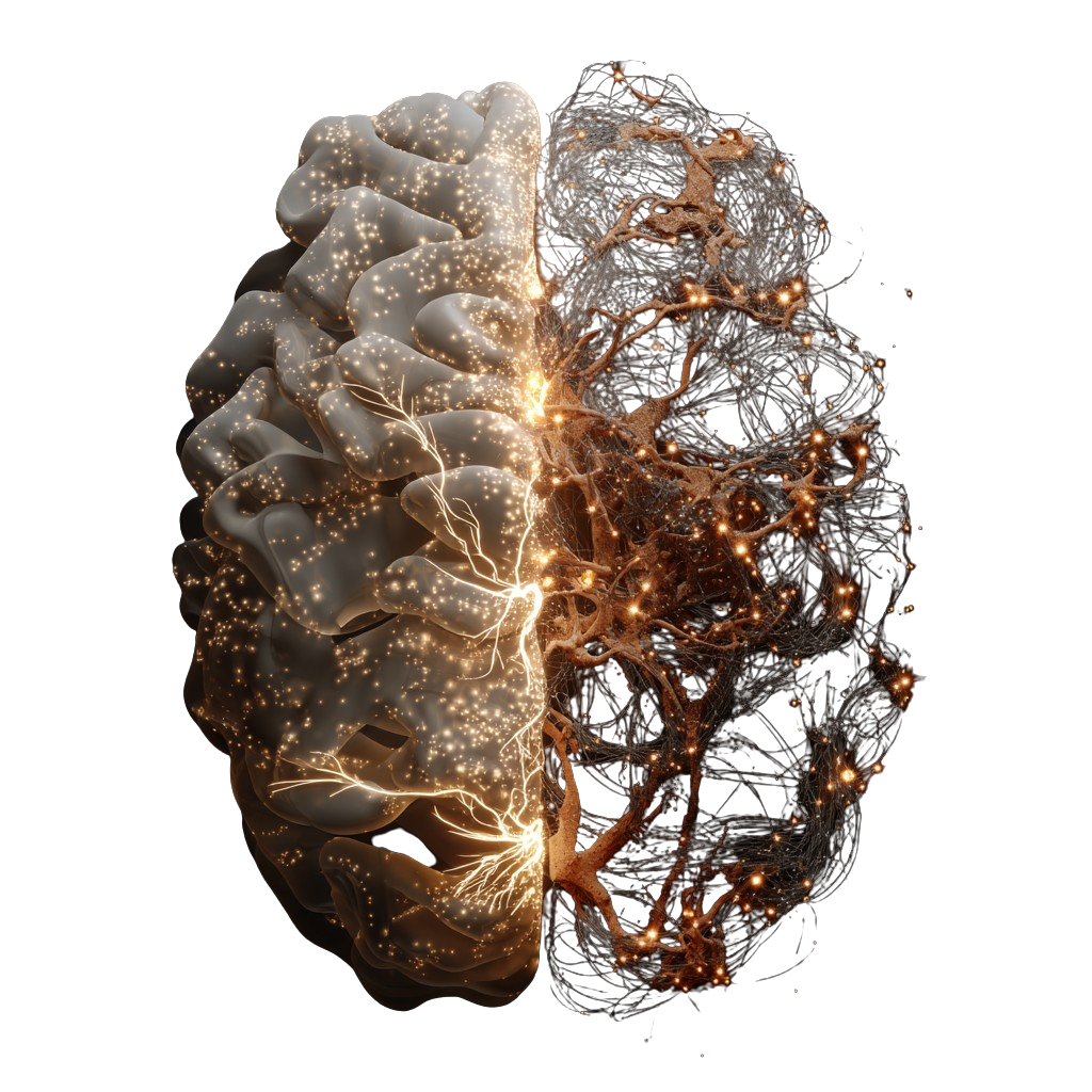 Human brain and AI neural network exploring world models