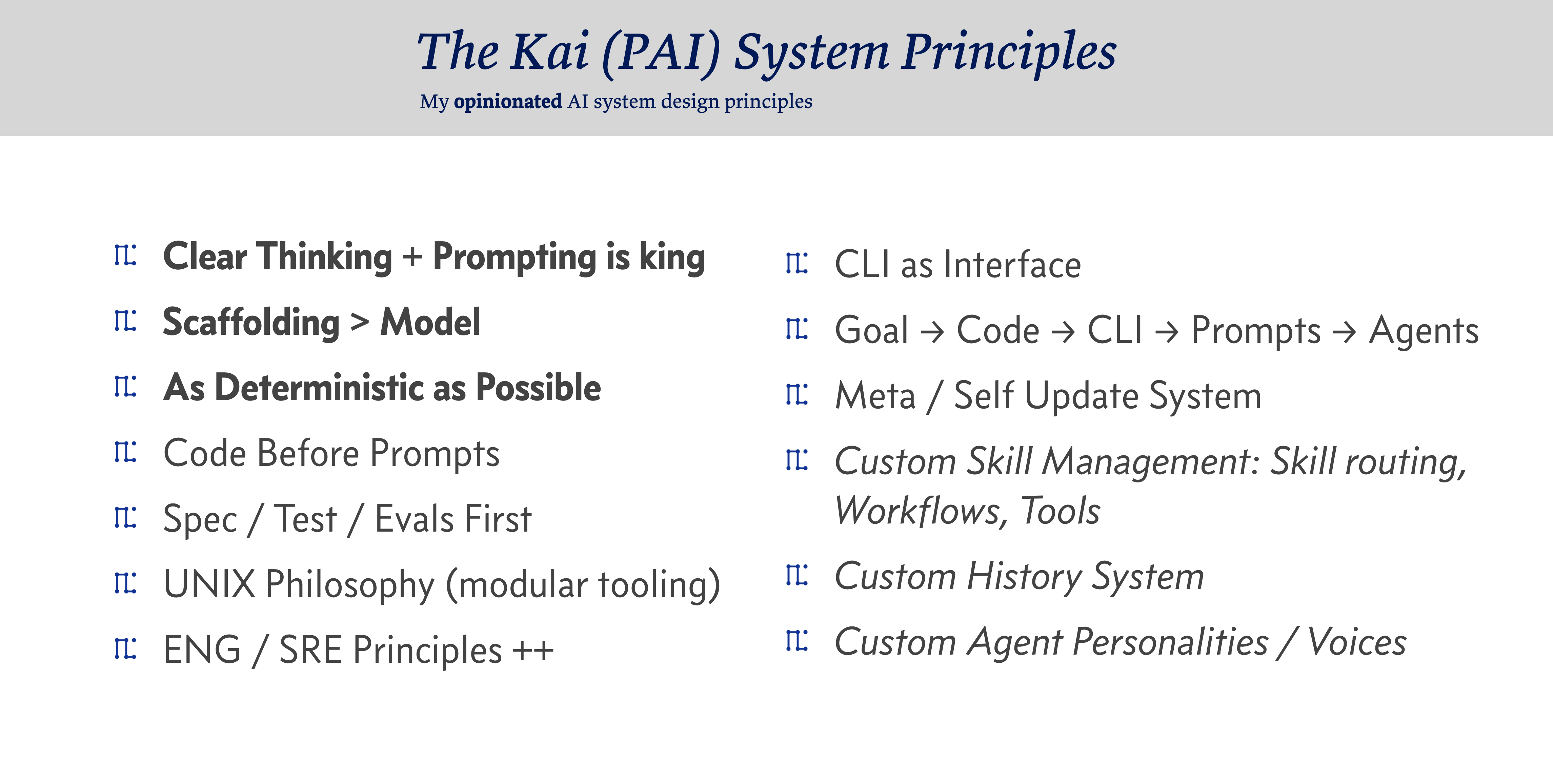 PAI System Principles